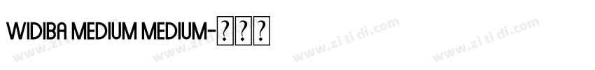 Widiba Medium Medium字体转换 Widiba Medium Medium字体转换